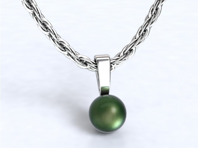 Přívěsek perla stříbrný 104301