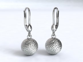 Stříbrné náušnice golfový míček 227901