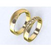 Skládací snubní prsteny žluté zlato 3308302