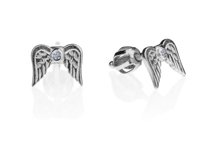 náušnice LITTLE WINGS silver plated