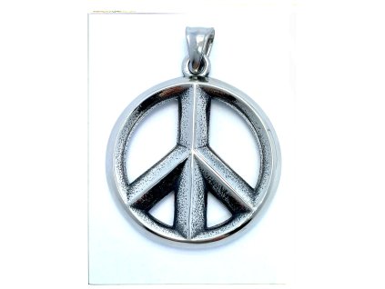 (O3703) Ocelový přívěšek HIPPIES velký