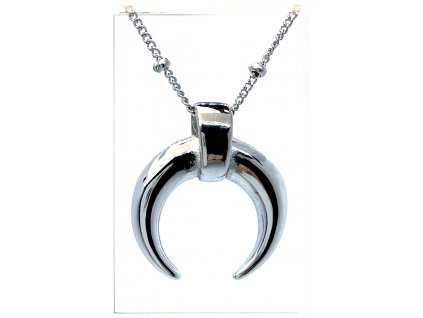 (O4045) Ocelový dámský set/náhrdelník s MĚSÍCEM bez kamínků