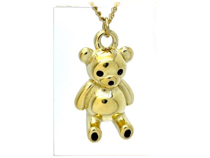 (O4052) Ocelový dámský set/náhrdelník MEDVÍDEK, GOLD/zlatá barva