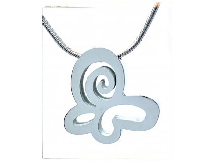 (O4058) Ocelový dámský set/náhrdelník MOTÝL