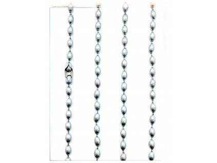 (S454) Ocelový řetízek na PSÍ ZNÁMKU - OVÁL 36 - 70 cm