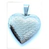 (O3318) Ocelový přívěšek SRDCE rybí vzor/OTEVÍRACÍ MEDAILON