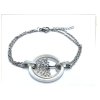 (O635) Ocelový dámský náramek z bílé keramiky STROM ŽIVOTA