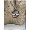 (O4071) Ocelový dámský set/náhrdelník STROM ŽIVOTA s PERLETÍ, ROSE GOLD/růžová barva