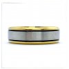 (O131) Ocelový prsten 7 mm, UNISEX, GOLD/zlatá barva