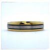 (O132) Ocelový prsten 5 mm, UNISEX, GOLD/zlatá barva