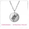 (O4081) Ocelový dámský set MEDAILON S KVĚTINOU