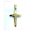 (O409) Ocelový kříž GOLD/zlatá barva
