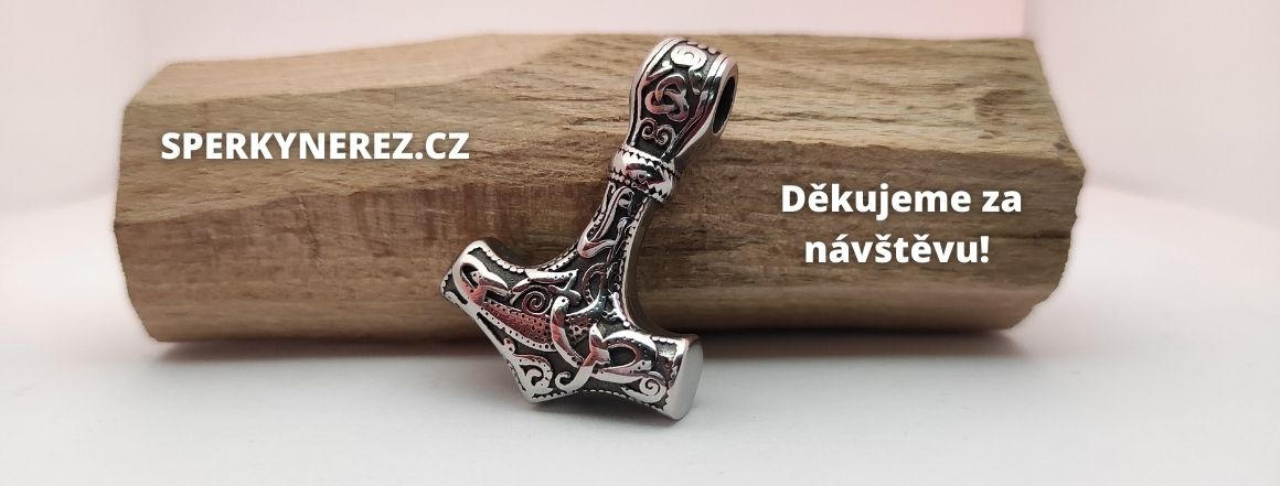 Masivní přívěsek Thorovo kladivo z chirurgické nerez oceli