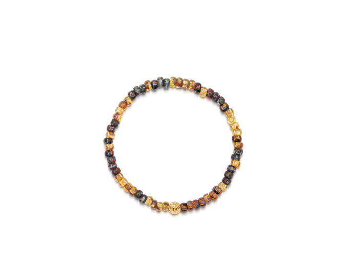 PÁNSKÝ NÁRAMEK NIALAYA X JOHNNY EDLIND MIYUKI BEADS JANTAR