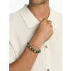 nialaya men s beaded bracelet men s beaded bracelet with glossy green ceramic gold beads men s beaded bracelet with glossy green ceramic gold beads 1160763848