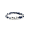 nialaya men s bracelet navy woven box chain bracelet in silver navy woven box chain bracelet in silver 1160763603