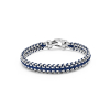 nialaya men s bracelet navy woven box chain bracelet in silver navy woven box chain bracelet in silver 1160763921