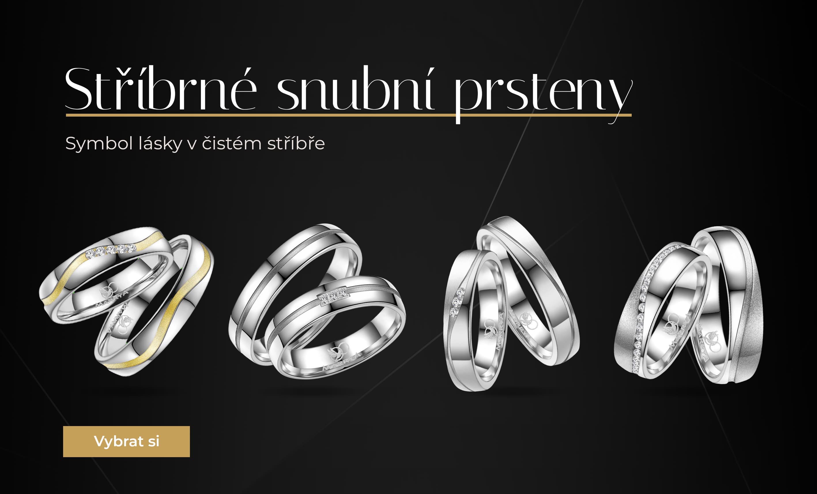 Stříbrné snubní prsteny