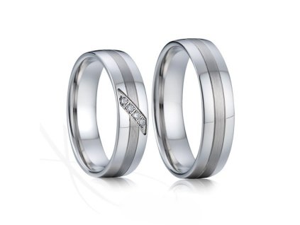 Snubní prsteny pro páry - stříbrné 7A-004