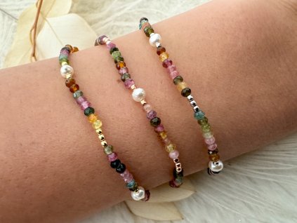 Náramek Dainty Fox Pearl Tourmaline