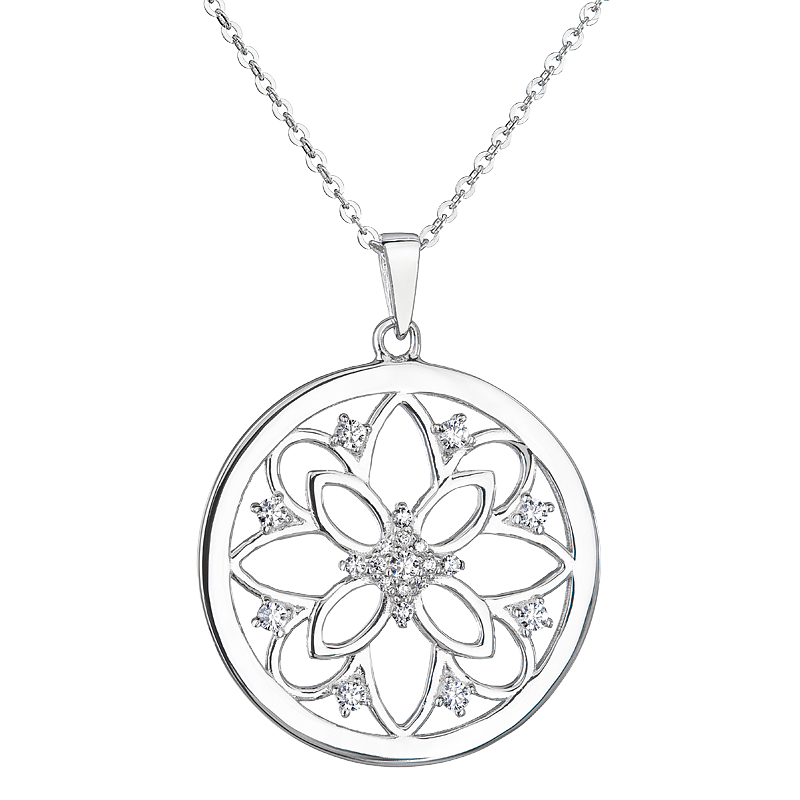 Šperky pro tebe Stříbrný přívěsek Mandala SP06090B