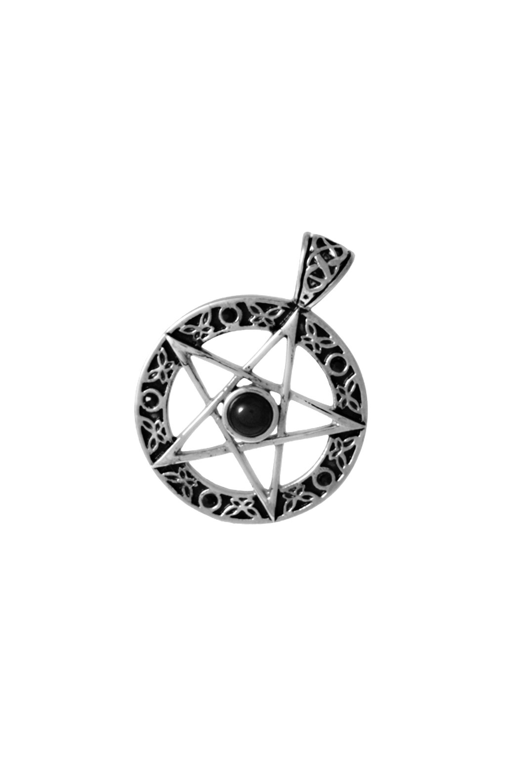 1458 skalimar privesek z chirurgicke oceli pentagram black 31394309