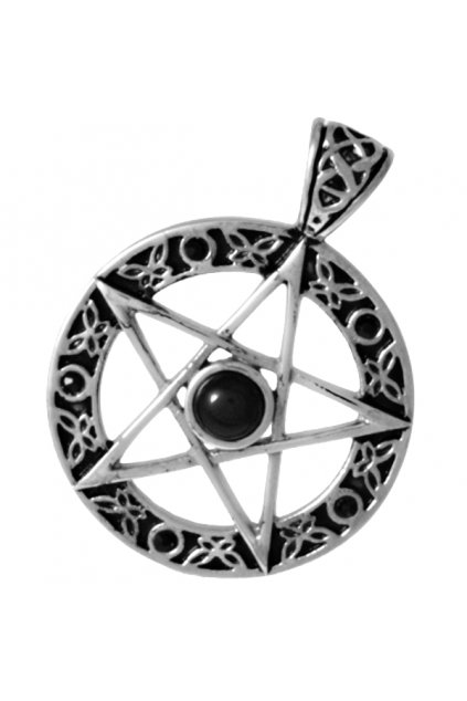 1458 skalimar privesek z chirurgicke oceli pentagram black 31394309