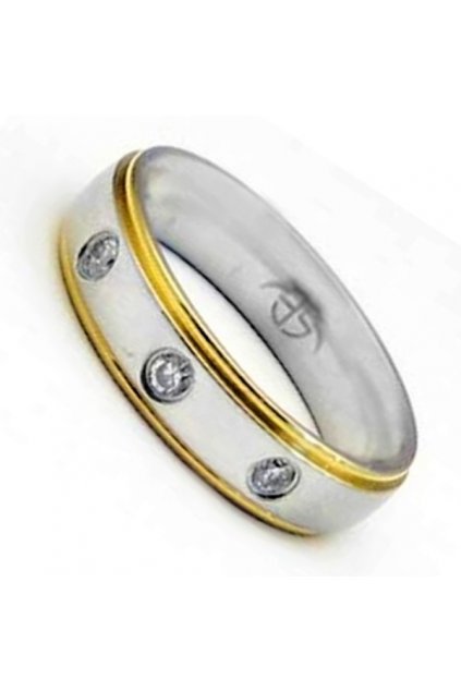 Skalimar Prsten z chirurgické oceli TRIO 312426 (Velikost 21)