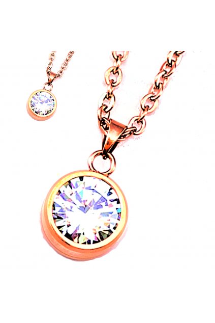Skalimar Náhrdelník z chirurgické oceli ROSE GOLD 36001806