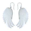 Stříbrné náušnice andělská křídla 6,5 cm