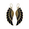 Náušnice černá křídla Ubud