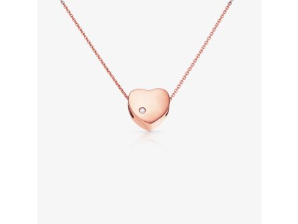 Zlatý náhrdelník Heart s diamantem