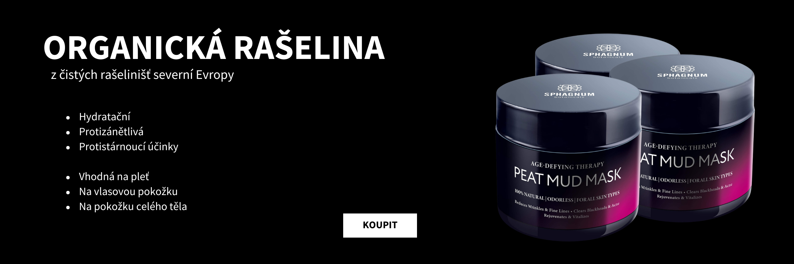 100% organická rašelina sphagnum botanicals