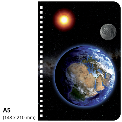 EARTH SUN MOON NOTEBOOK A5