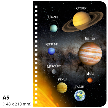 PLANETS EN NOTEBOOK A5