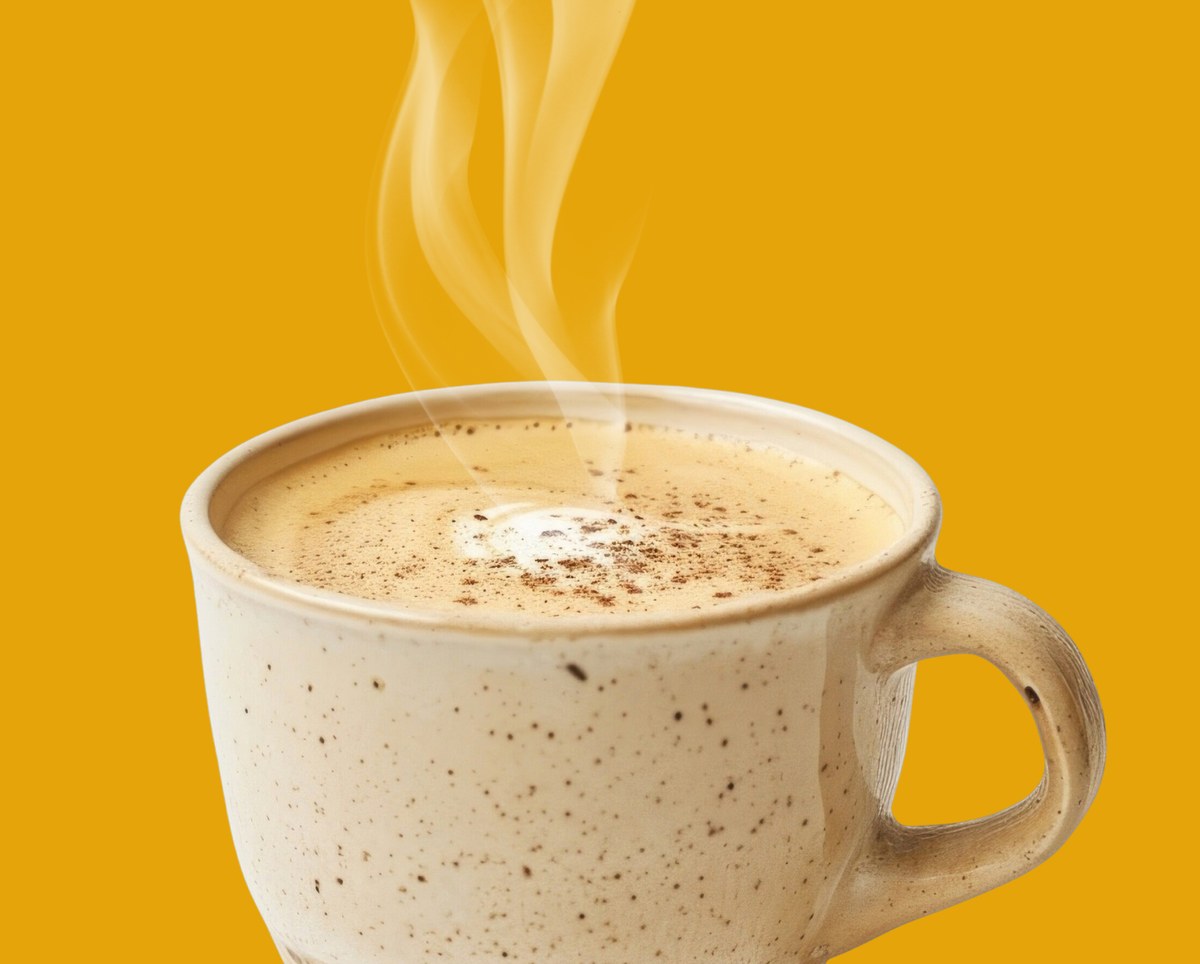 Hrnek horkého Spicea Masala Chai s pěnou