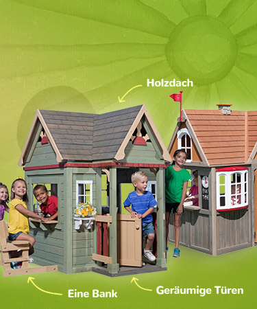Perfekt ausgestattete Spielhäuser