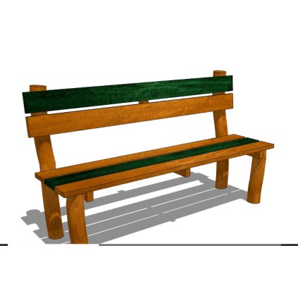 Lavička s opěradlemz akátu