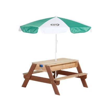 Piknikový stolek s boxem a slunečníkem