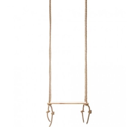 dětská dřevěná houpačka interiér