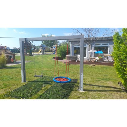 dřevěný houpačkový rám swing frame na dvě houpačky