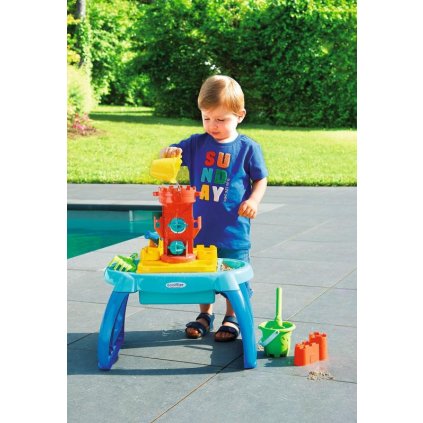 Plastový stoleček na písek a vodu s mlýnkem 01