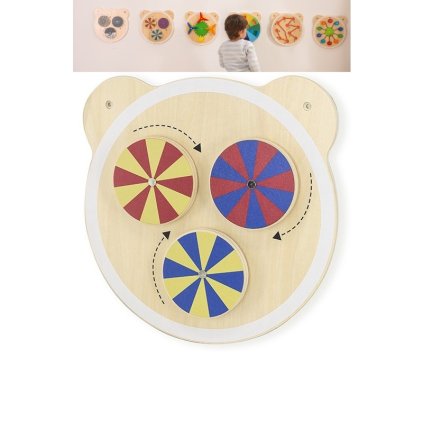 Montessori Activity board na stěnu  Kola - barevné 06