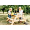 dřevěný piknikový stolek 3v1