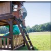Dětské hřiště Skyfort s tobogánem z cedrového dřeva s houpačkam - 011