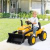 Dětský traktor na dálkové ovládání - Žlutý