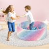 Dětský suchý bazének kulatý s balónky 200ks fluorescenční - růžová 05