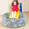 Dětský suchý bazének kulatý s balónky 200ks fluorescenční - šedá 03