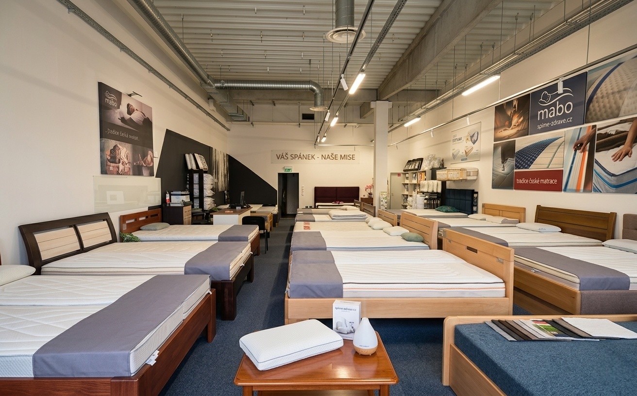 Orientace a matrace k vyzkoušení na showroomu Spíme-zdrave.cz