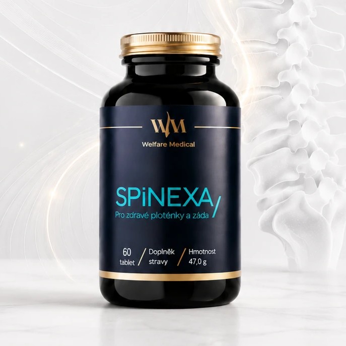 SPINEXA — produktová fotografie s motivem páteře